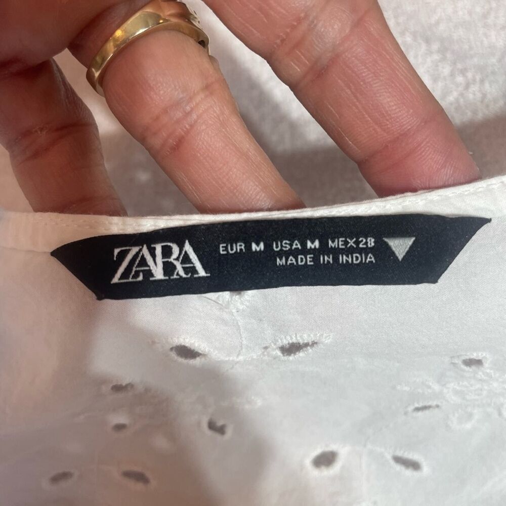 (A3)Zara Top with openwork embroidery from, size M - Picture 16 of 16